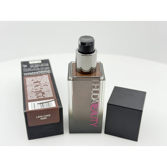 Huda Beauty #FauxFilter Luminous Matte Full Coverage Liquid Foundation, Lava Cake 590R, 1.18 fl oz
