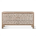 thumbnail image 3 of Home Trends & Design ZWHADR61NW 61 x 18 x 33 in. Haveli Geometric Carved Dresser, White, 3 of 5