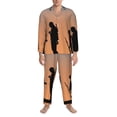 thumbnail image 3 of Susaid Anzac Day Print Men's Long Sleeve Pajama Set, Two-Piece Button-Down Loungewear PJs Set, Comfortable Sleepwear for Relaxation-Medium, 3 of 7