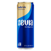 Zevia Zero Sugar, 0 Calorie Sleek Soda Can, Vanilla Cola, 12 fl oz