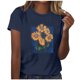 thumbnail image 1 of Tops Cortos para las Mujeres Blusas Impresas Manga Corta Cuello Redondo, Tops de Blusa para las Mujeres Primavera Verano Casual, 1 of 4