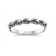 thumbnail image 1 of Oxidized Sterling Silver Family Of Elephants Band Ring, 1 of 3