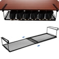thumbnail image 1 of MIANGASTORE Hanging Shelf Expandable Under Shelf Basket Cabinet Storage Rack Slide In Kitchen Organizer Under Shelf Hanger Holder Rack, 1 of 9