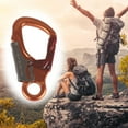 thumbnail image 6 of yotijay Carabiner Clip Double Locking Snap Hook 35 kN Snap Auto Locking Carabiner Spring Orange, 6 of 9
