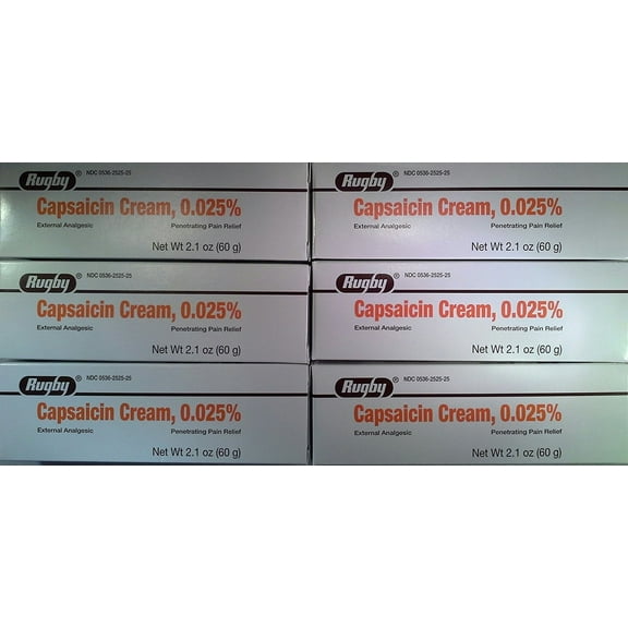 Rugby Capsaicin 0.025% Cream Generic for Zostrix, 2.1 oz