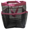 thumbnail image 3 of INTBUYING Portable Mesh Shower Bathroom Basket Bag Quick Dry Caddy Tote Red 9 Pockets, 3 of 5