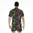 thumbnail image 2 of Colorful Dinosaur Fossil Pattern Short Sleeve Men'S Rompers, Dinosaur Casual Summer Jumpsuits Outfit, 2 of 4