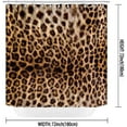 thumbnail image 2 of 4PCS Brown Leopard Print Shower Curtain Set, Panthera Cheetah Print African Wild Safari Animal Skin Women Girls Bathroom Decor, Waterproof Fabric Shower Curtain Non-slip Bath Mat Toilet Rug, 2 of 7