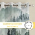 thumbnail image 6 of Green Mountain Kitchen Curtains Window Panels, Misty Forest Nature Woodland Pine Tree Landscape Insulated Window Treatment Curtain, Grommet Curtains for Bedroom/Living Room, 2 Piece 42"Wx45"L, 6 of 8