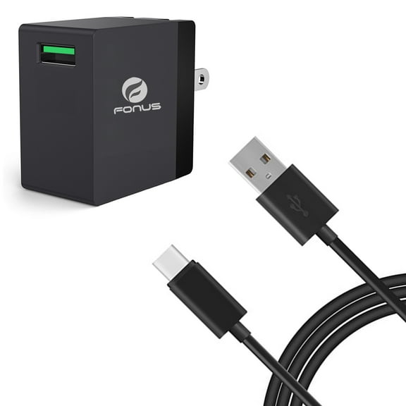 Quick Home Charger 18W for Samsung Galaxy A15 5G/A24/A25 5G/A34 5G/A35 5G/A54 5G/A55 5G - 6ft USB Cable Power Cord Travel Wall AC Adapter