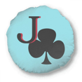 thumbnail image 1 of Happiness Jack Club J Poker Round Throw Pillow Home Decoration Cushion, 1 of 3