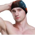 thumbnail image 3 of FYBTO Casquette de Natation Notes de Musique de Style Musical Unisexe Adulte FYBTO Polyester, 3 of 4