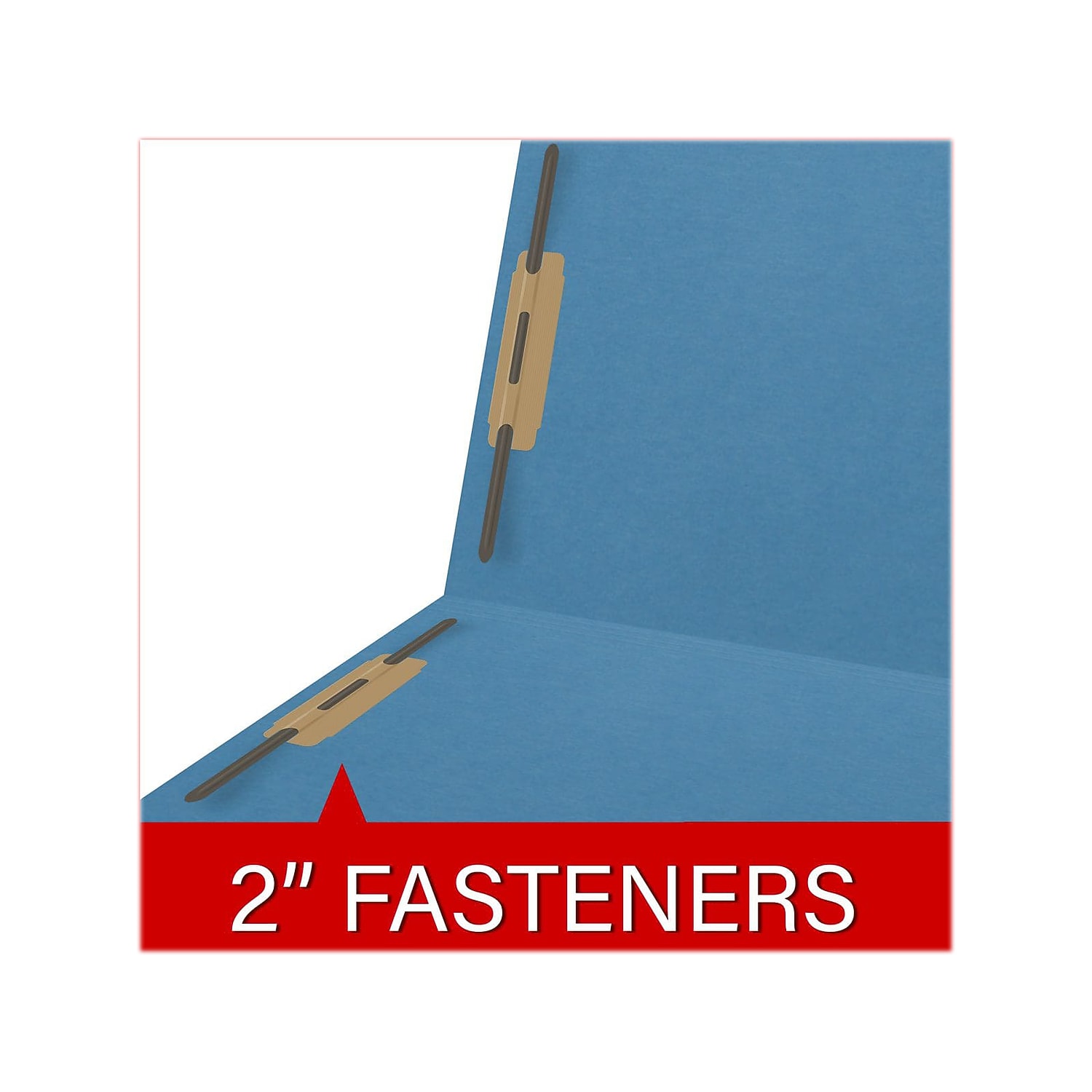 Medical Arts Press Reinforced End Tab File Folder Straight Cut Letter-Size Blue 50/Box (S-01602-BLU)