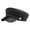 Black, variant on Xunmmm Chauffeur Hat For Men Leather Brim Adjustable Size Flat Top Peaked Hat Cadet Hat For Driving Travel Party Outdoor