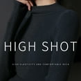 thumbnail image 5 of Women's Mock Turtleneck Slim Fit Top Long Sleeve Knit Tee Shir,black，G175400, 5 of 6