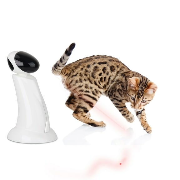 All For Paws Automatic Cat Laser Toy - Laser Rotates 360 Degree with Random Patterns