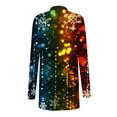 thumbnail image 3 of QIUOMBBP Cardigans for Women Trendy Christmas Graphic Lightweight Tops Open Front Long Sleeve Sweater Tops Teen Girls Clothes, Multicolor, XXL, 3 of 7