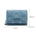 thumbnail image 2 of TAZAG Women's Wallet Fashion Simple Embroidered Short Wallet Tri-fold Bag Coin Purse Multiple Card Slots, 2 of 5