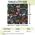thumbnail image 2 of I Love My Dogs Art Square Fitted Tablecloth with Elastic Edge,Square Table Cover,Washable Elastic Table Cover for Home Kitchen Party Decor 36"x36", 2 of 6