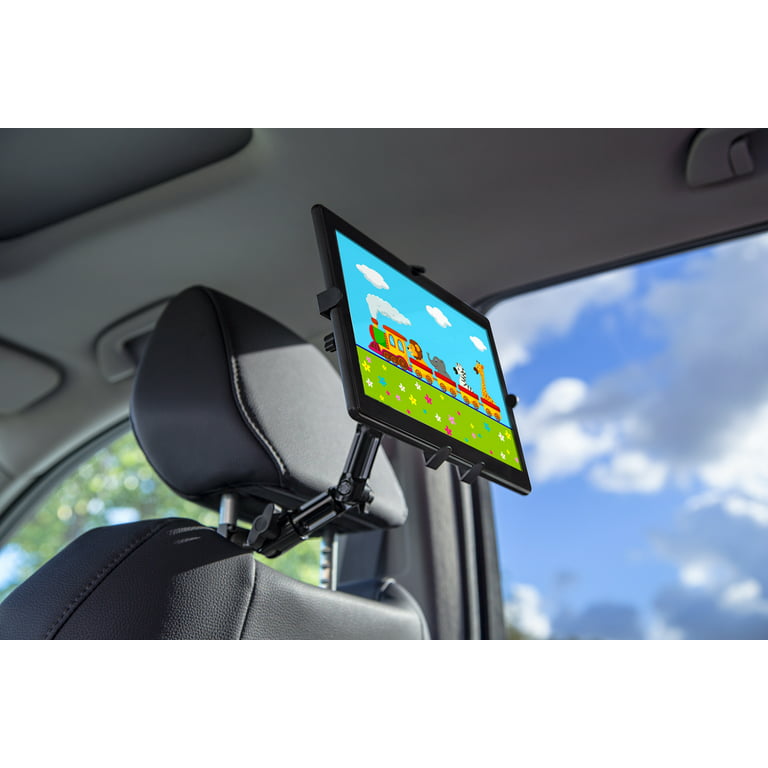 Mount-It! Premium Car Headrest Tablet Holder with Adjustable Arm Heavy Duty Aluminum Car Tablet Mount for iPad, Size: 13.8 x 8.7 x 3.8 inch