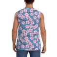 thumbnail image 4 of Lsque Orchids Flowers Print Men's Cotton Blend Sleeveless Muscle Shirts (S-3XL)- Moisture Wicking, Odor Protection, UPF 30+,Small, 4 of 8