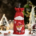 thumbnail image 4 of Bpyeka Fabric Sack1Pcs Christmas Wine Bag - Fabric with Drawstring - Bottle Bag Reusable Christmas Bottle Bag - Holiday Party DecorationFall Decor, 4 of 6