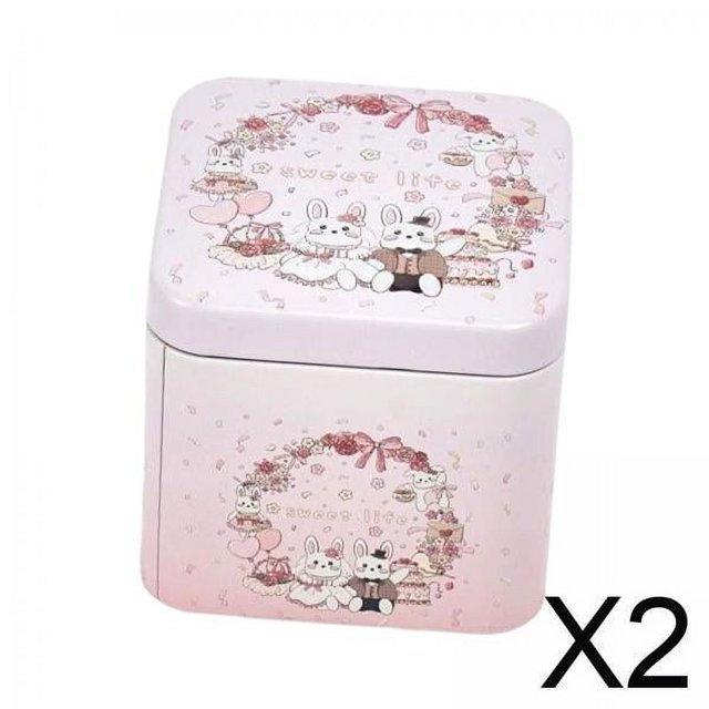 Latas cuadradas para dulces,Latas cuadradas para dulces Caja de almacenamiento de alimentos Regalos,Caja de regalo de metal para dulces Caja para refrigerios ,Contenedores para