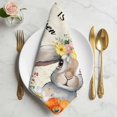 thumbnail image 2 of Easter Cloth Napkins, Spring Watercolor Vintage Bunny Eggs Flower Washable and Reusable Dinner Napkins Set of 8, Table Napkin for Kitchen Party Birthday Wedding Hotel Housewarming 20"x20", 2 of 9