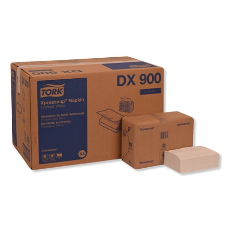 tork xpressnap interfold dispenser napkins 1-ply bag-pack 13 x 8.5 white 6000/carton -trkdx900