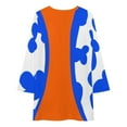 thumbnail image 3 of Blue And Orange Loose Dress Evening Dress Summer Dresses for Women Luxury Dress Long Sleeved Dress, 3 of 4