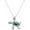Green, variant on Fiaya Women Sea Turtle Pendant Necklace for Women Men Silver Plated Link Chain Animal Jewlery (Green)