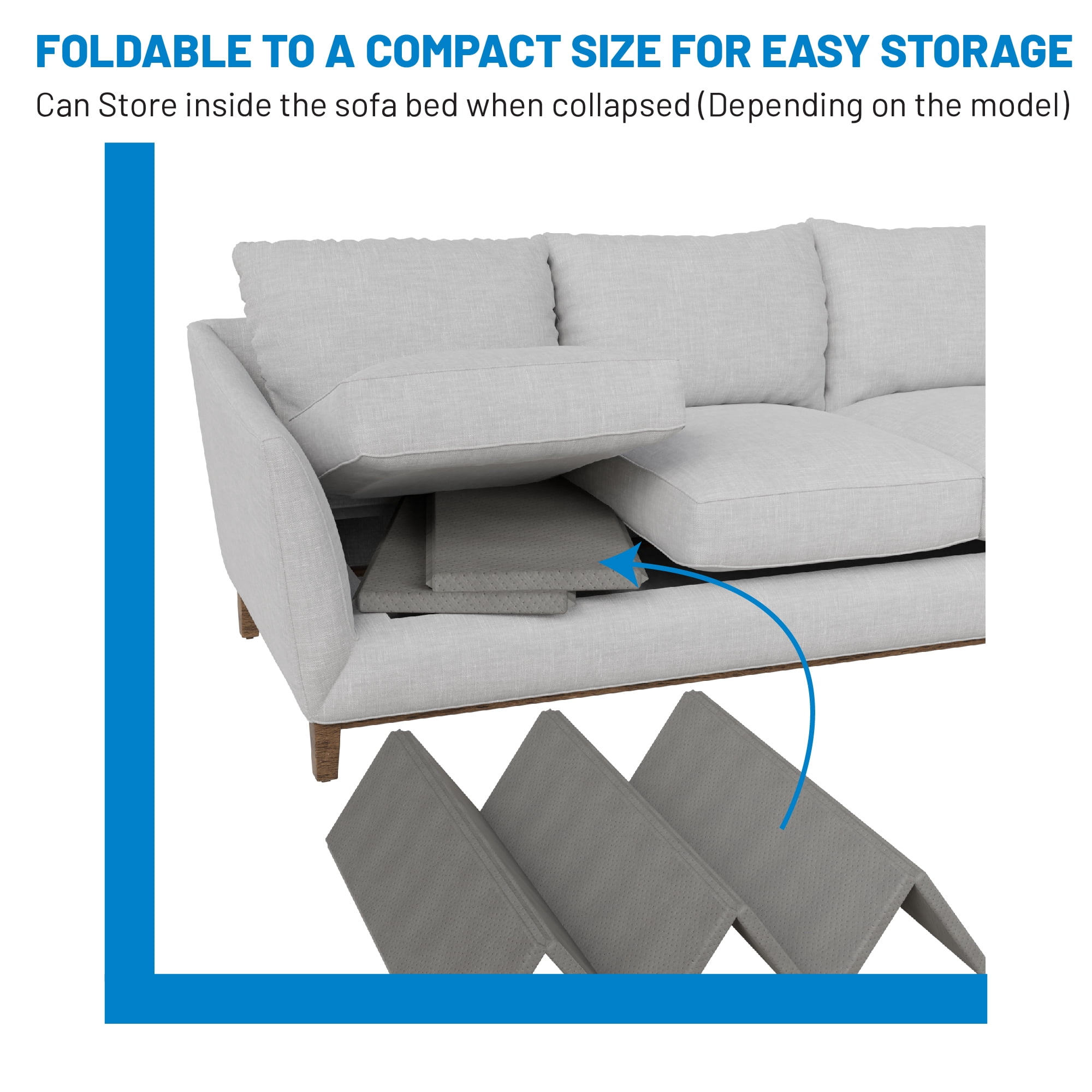 Continental Sleep, Heavy Duty Sleeper Sofa Bed Support Board, 48" x 35.5" Wood Base to Fix Sagging Mattresses, Reinforced Under Cushion Panel, Pull Out Couch Mattress Boards, Easy Installation