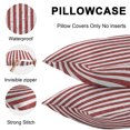 thumbnail image 5 of Lumbar Pillow Covers 20x12 Inch Set of 2, Red Geometric Waterproof Outdoor Pillow Covers, Vintage Stripes Abstract Modern Art Decorative Cushion Pillowcases for Couch, Sofa, Bed, Garden, Patio, 5 of 9