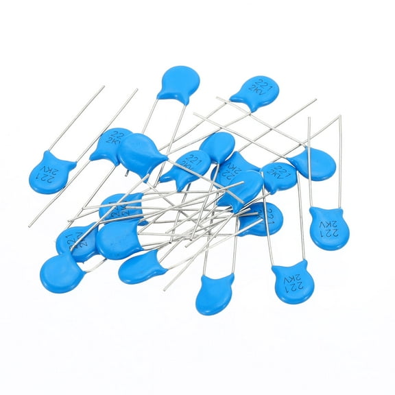 Uxcell 0.22nf 2kv High Voltage Ceramic Capacitor, 20 Pcs Ceramic Chip Capacitor Assortment Kit, Blue