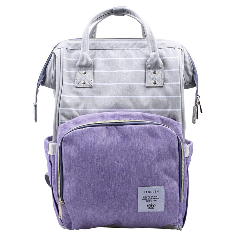 light purple diaper bag