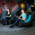 thumbnail image 3 of Jaxx Pixel Gamer Chair - Game Room / Home Theater Bean Bag Chair, Turquoise, 3 of 7