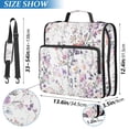 thumbnail image 2 of FORMRS Zipper Binder with Shoulder Strap 2-inch Ring 500 Sheet Capacity File Bag, Purple Wildflowers, 2 of 5