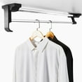 thumbnail image 4 of Movable Crossbar Clothes Hanger Top Mount Wardrobe Closet Rail Rod Cold Rolled Steel Hanging Clothes 250/300/350/400mm, 4 of 4