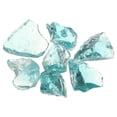 thumbnail image 1 of Uxcell Fire Glass for Fire Pit, 1.18"-1.97" High Luster Reflective Glass Rocks, Blue, 1 of 5