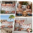 thumbnail image 4 of Outdoor Pillow Covers 20x20 Set of 2, Thanksgiving Waterproof Patio Throw Pillow Covers for Couch Sofa Chair, Fall White Orange Pumpkin Leaves Wooden Decorative Pillowcases for Throw Pillows, 4 of 9