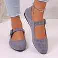 thumbnail image 5 of Ballet Flats for Women Womens Flats Casual Shoes Women Women's Shoes Versatile One Strap Ballet Flat Slip On Loafers for Women Comfortable Two Way Wear Everyday Casual Shoes Light Gray 9.5, 5 of 6