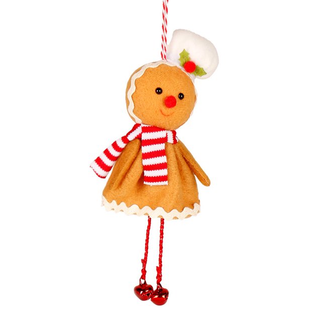 Adorno de hombre de jengibre para árbol de Navidad, manualidad DIY, colgante de adorno navideño con gorro de chef