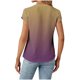 thumbnail image 3 of Camisas de Manga Corta para las Mujeres Blusas de Impresión Casual Camisas de Botón Camiseta de Cuello en V, Blusas de Manga Corta para las Mujeres, 3 of 5