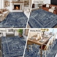 thumbnail image 5 of 8'x10' Area Rugs, Boho Blue Indoor Outdoor Area Rug for Living Room Bedroom, Vintage Ethnic Modern Geometric Abstract Washable Bathroom Rugs Kitchen Floor Carpet Mats Home Decor Aesthetic, 5 of 8