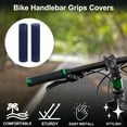 thumbnail image 2 of Cubiertas de empuñaduras de manillar de bicicleta Unique Bargains de 125 mm de largo, ligeras, protectores de extremo de bicicleta, azules, 1 par, 2 of 6