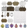 thumbnail image 2 of 35PCS Silicone Pendant Mold Set Assorted Epoxy Jewelry Mold Resin Casting Mold, 2 of 10