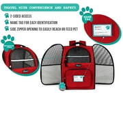 PetAmi Deluxe Pet Carrier Backpack, Red