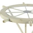 thumbnail image 5 of DecMode 23" x 24" White Metal Top Ship Wheel Accent Table with Oar Shaped Legs, 1-Piece, 5 of 13