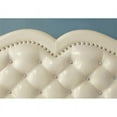 thumbnail image 2 of Furniture of America Harla Faux Leather King Tufted Bed in Ivory, 2 of 4