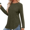thumbnail image 2 of fatyb Women's Fall Winter Tunic Tops Basic Knit Long Sleeve Soft Sweater Lightweight Pullover Shirts, 2 of 6
